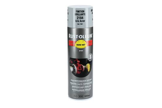 Couche de finition Hard Hat Ral-couleurs gris argent RAL 7001 500ml - RUST-OLEUM - 2184 - Image 3