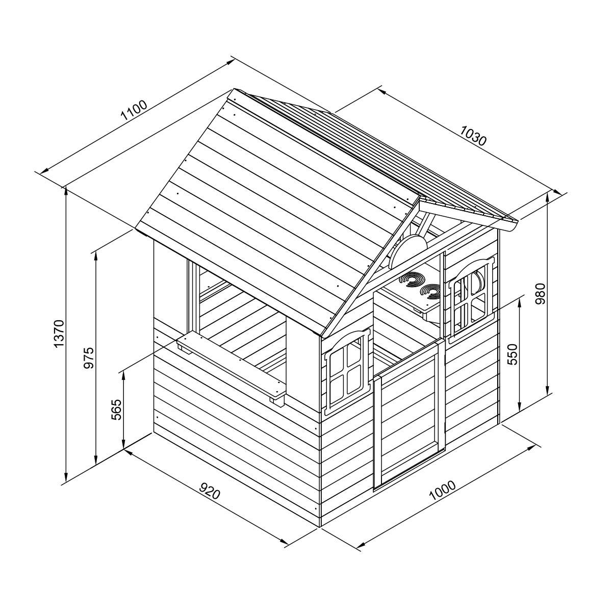 Cabane en bois avec cuisine pour enfant - Cémonjardin - Imagen 6