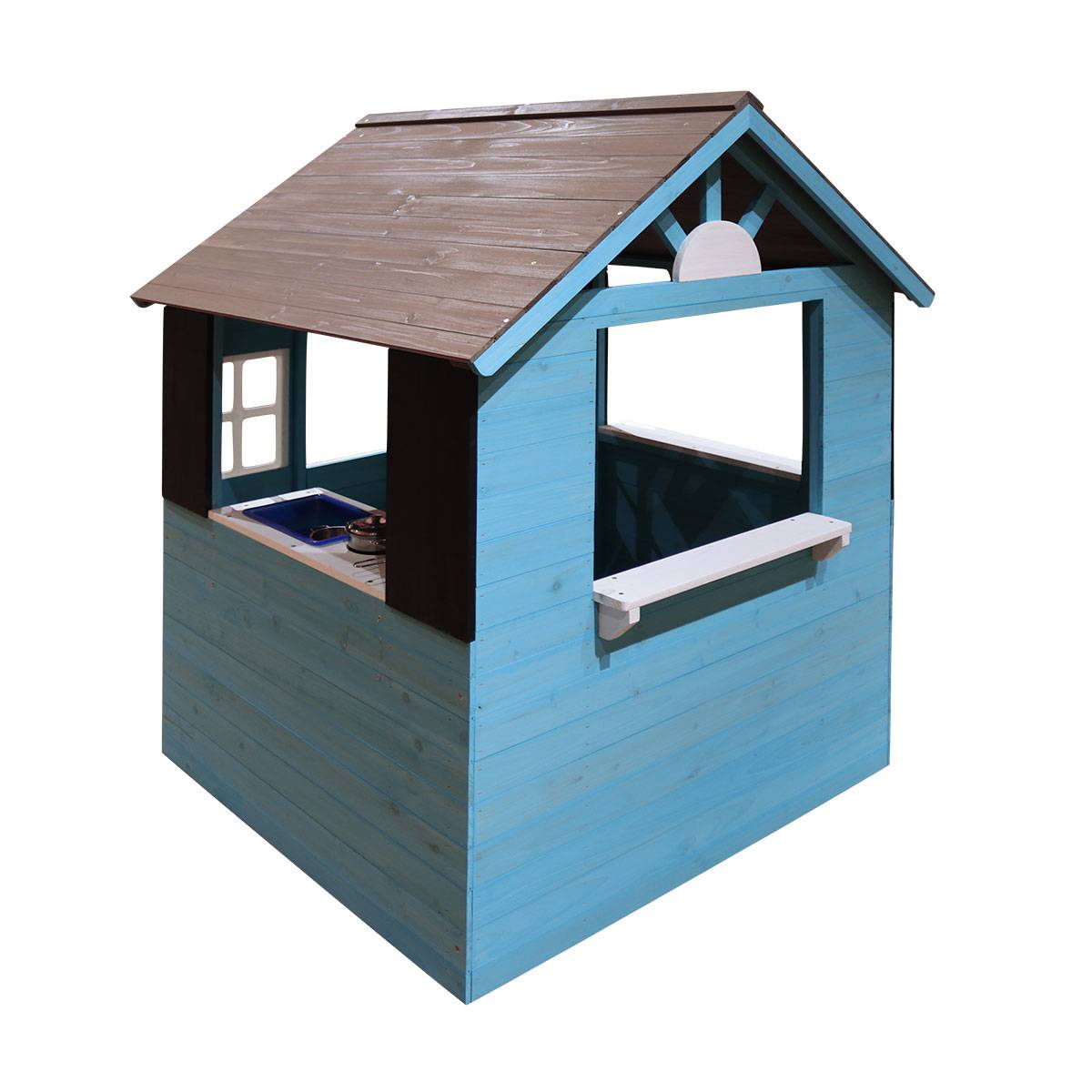 Cabane en bois avec cuisine pour enfant - Cémonjardin - Imagen 3