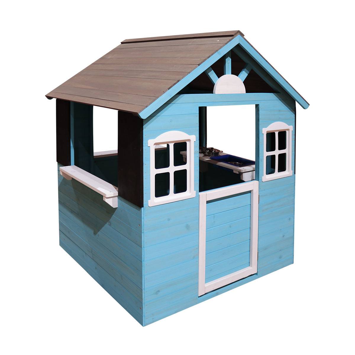 Cabane en bois avec cuisine pour enfant - Cémonjardin - Imagen 1
