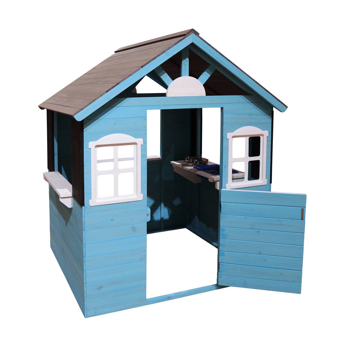 Cabane en bois avec cuisine pour enfant - Cémonjardin - Imagen 2
