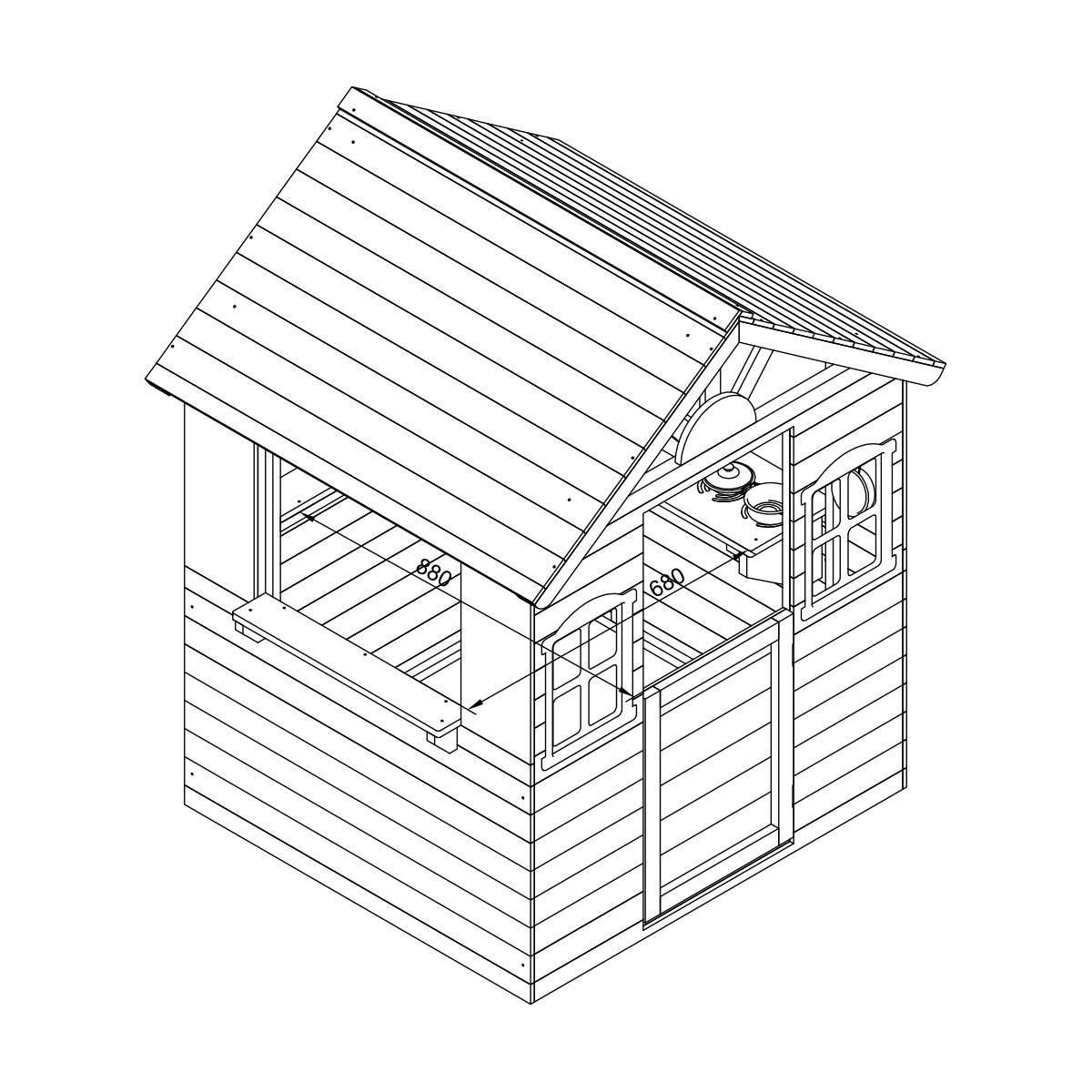 Cabane en bois avec cuisine pour enfant - Cémonjardin - Imagen 5