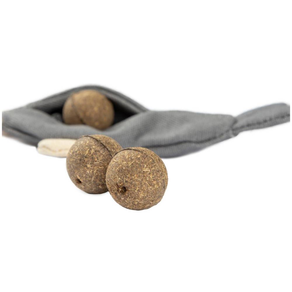 Flamingo - Lapin 14 cm gris beige+ 3 billes de Catnip jouet pour chat - Imagen 4