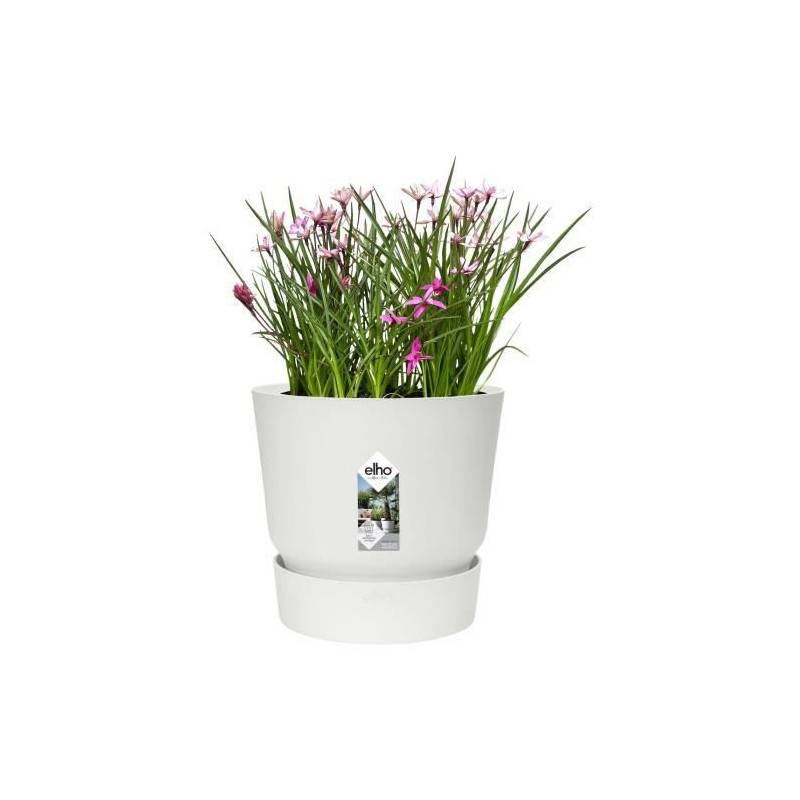 Elho - Elho Pot De Fleurs Rond Greenville 40 - Exterieur - O 39 X H 36,8 Cm - Blanc - Imagen 4