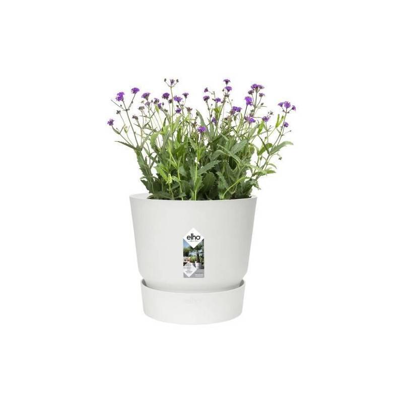 Elho - Elho Pot De Fleurs Rond Greenville 40 - Exterieur - O 39 X H 36,8 Cm - Blanc - Imagen 3