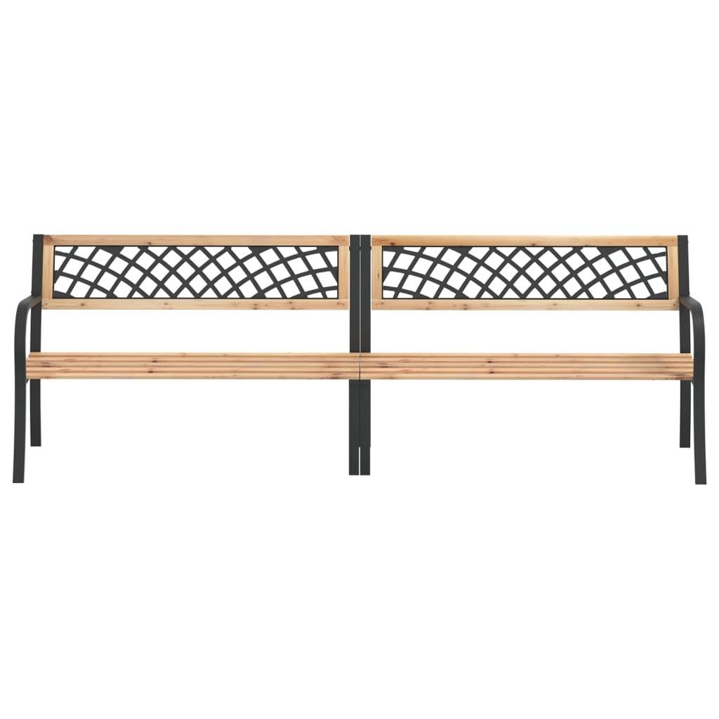 Helloshop26 - Banc de jardin meuble de patio d'extérieur terrasse double de jardin 238 cm bois de pin chinois - Imagen 2