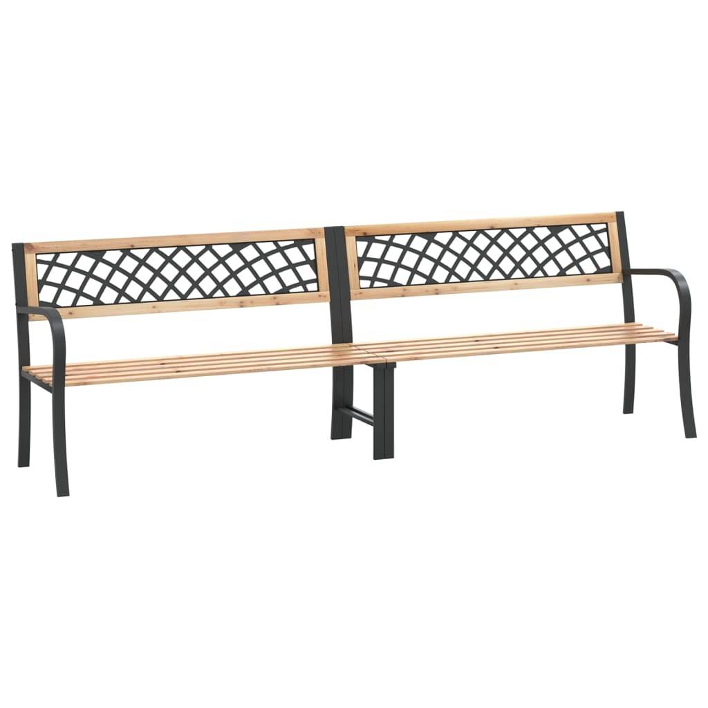 Helloshop26 - Banc de jardin meuble de patio d'extérieur terrasse double de jardin 238 cm bois de pin chinois - Imagen 1
