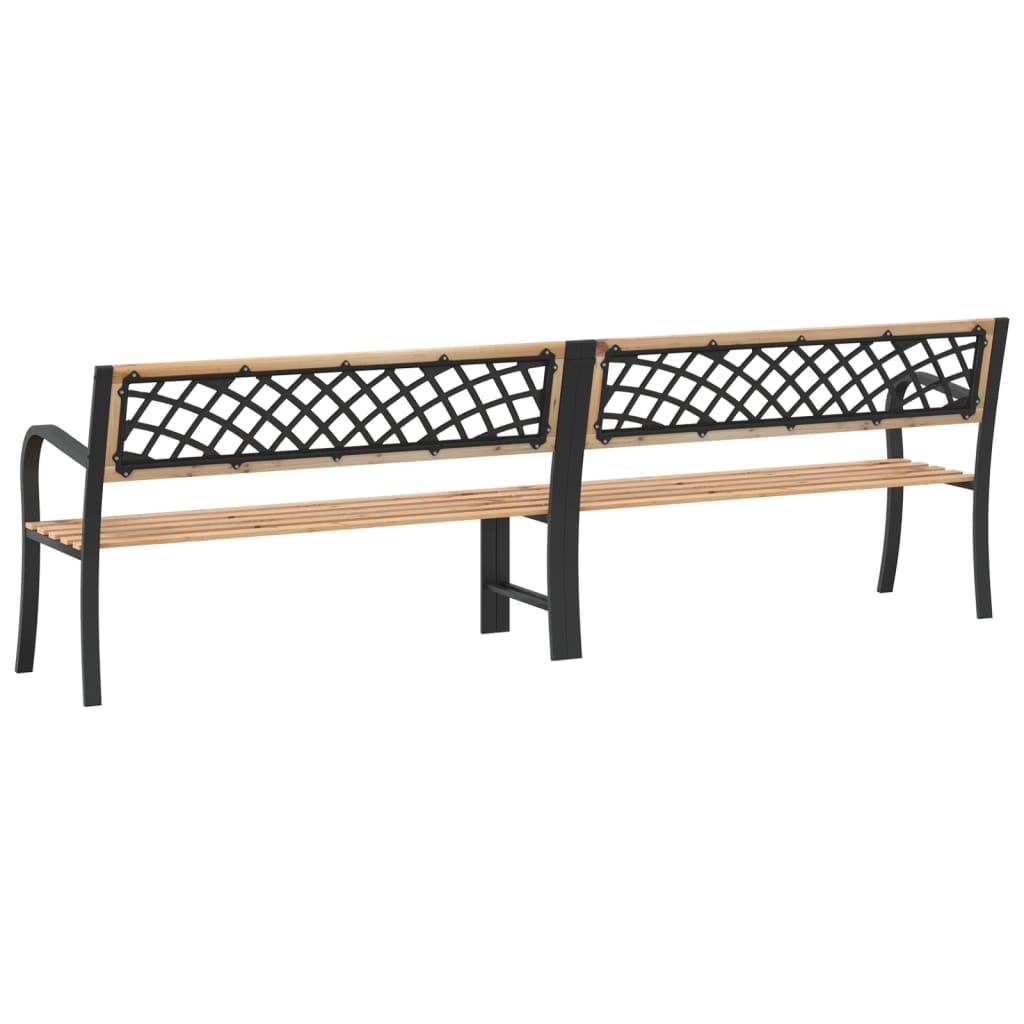 Helloshop26 - Banc de jardin meuble de patio d'extérieur terrasse double de jardin 238 cm bois de pin chinois - Imagen 4
