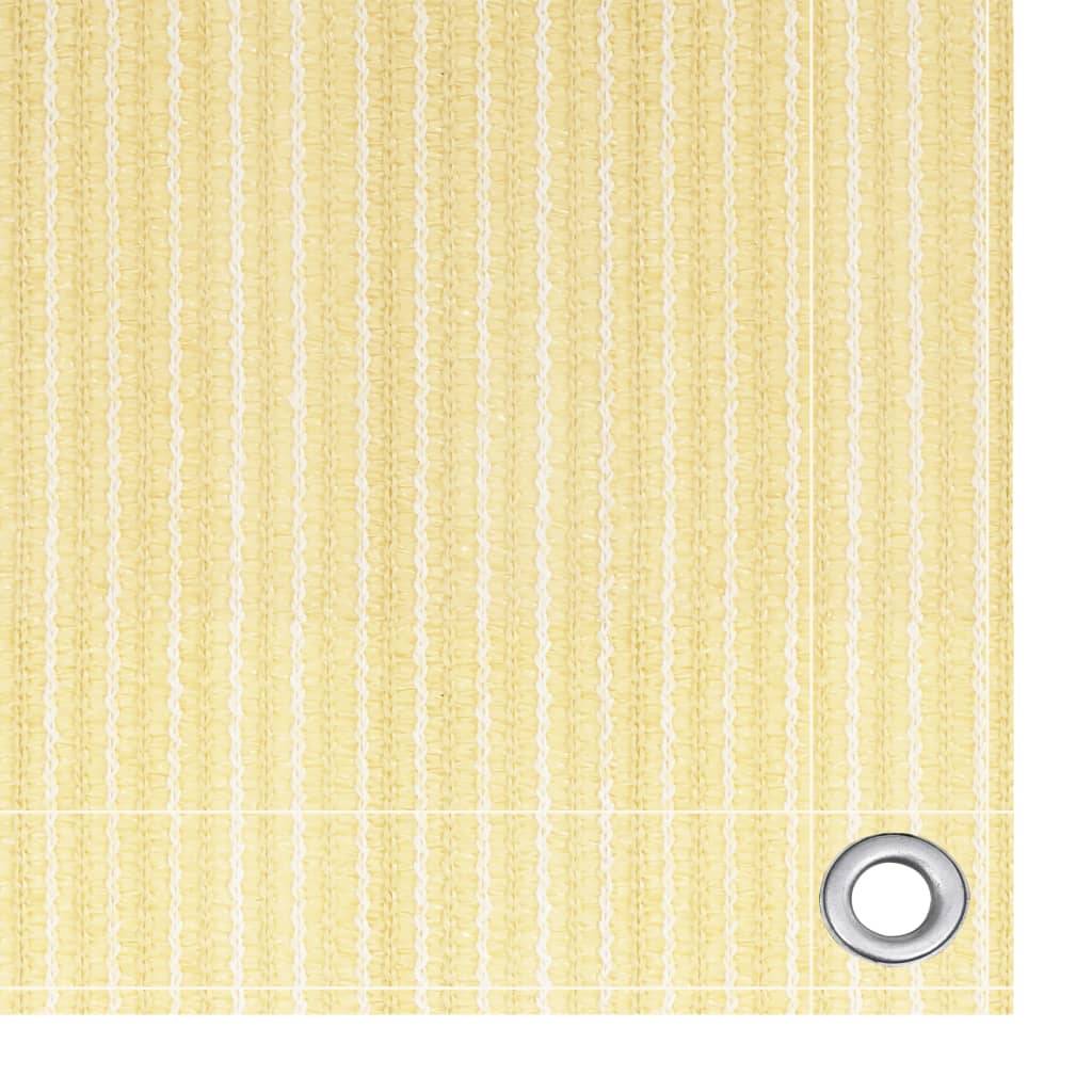 Helloshop26 - Écran de balcon brise pare vue protection confidentialité 90 x 600 cm PEHD beige - Imagen 3