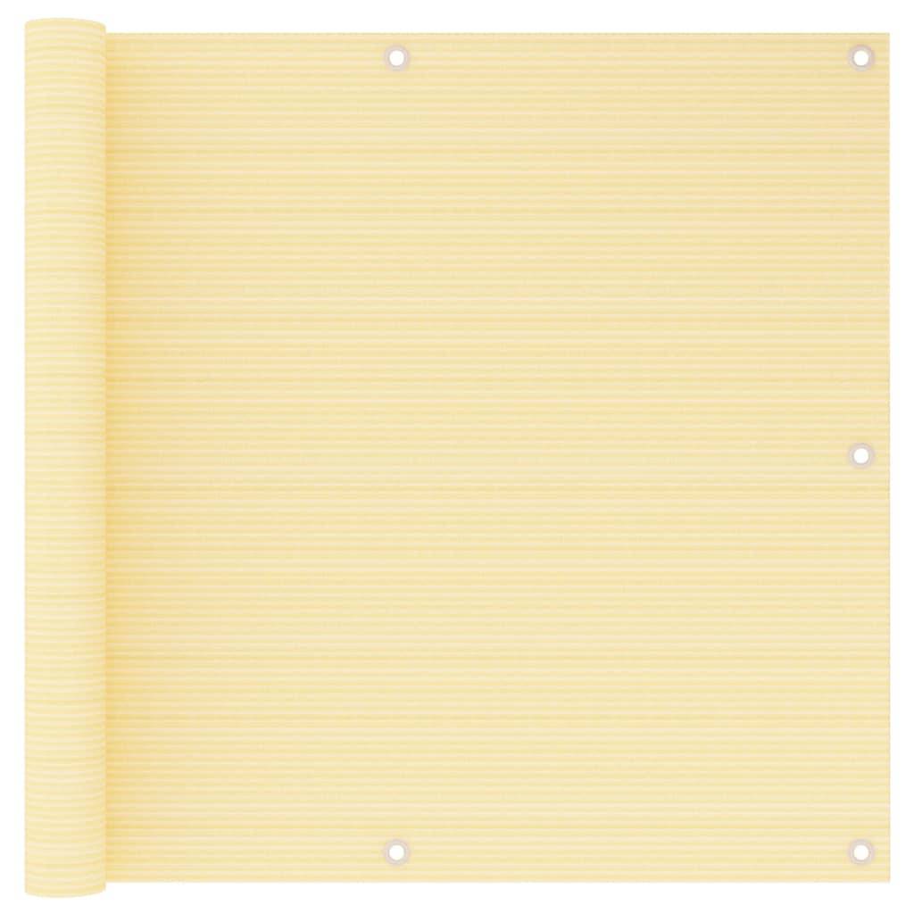 Helloshop26 - Écran de balcon brise pare vue protection confidentialité 90 x 600 cm PEHD beige - Imagen 1