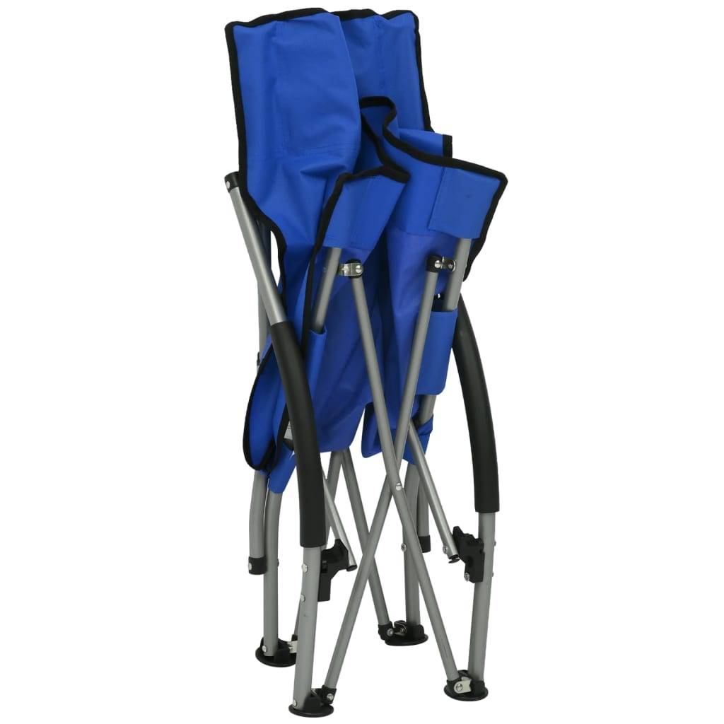 Maison Chic - lot de 2 Chaises de plage pliables - Bain de soleil - Transat Bleu Tissu HL273 - Image 6