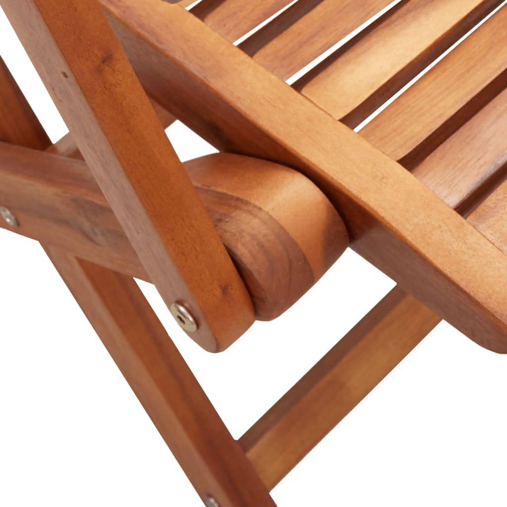 Chaises de jardin pliantes lot de 4 bois d'acacia naturel 57 x 66 x 95 cm - PANGIVO - Image 7