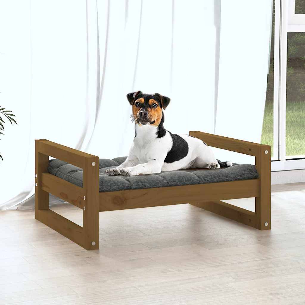 Vidaxl - Lit pour chien Marron miel 55,5x45,5x28 cm Bois de pin solide vidaXL 821470 - Imagen 2