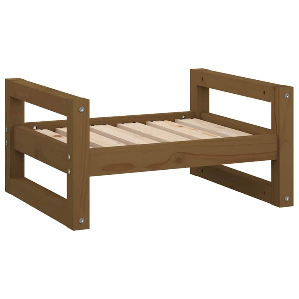 Vidaxl - Lit pour chien Marron miel 55,5x45,5x28 cm Bois de pin solide vidaXL 821470 - Imagen 1