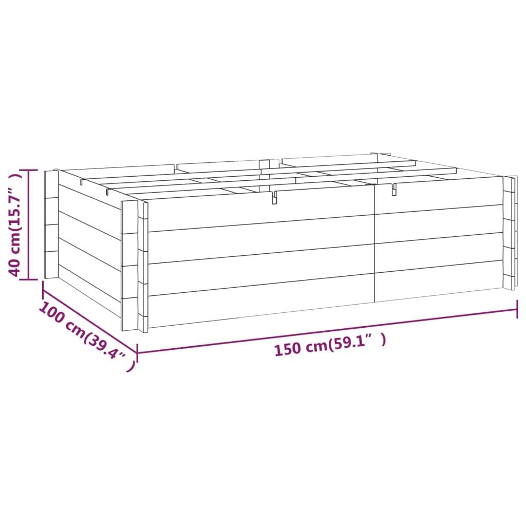 Vidaxl - Lit surélevé 150x100x40 cm bois imprégné vidaXL 41915 - Imagen 3