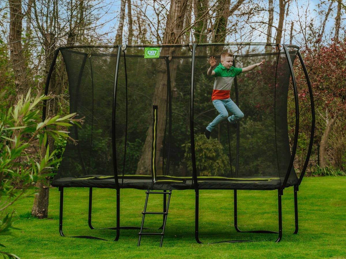 Exit Toys - Trampoline Silhouette rectangulaire 244 x 366 cm Noir - Exit Toys