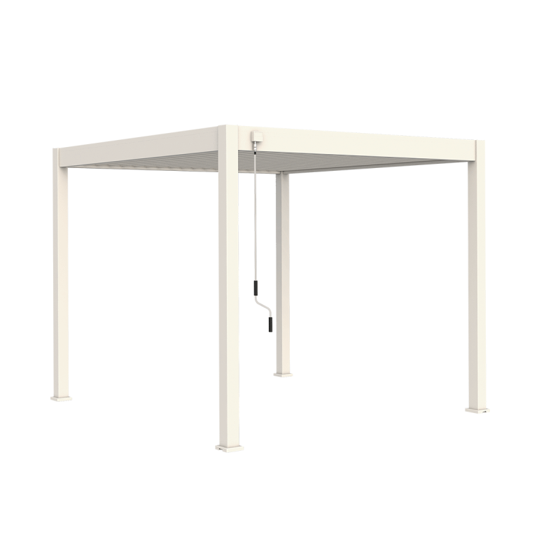 Ombrea - Pergola bioclimatique Ombréa autoportante VS 3x3M Blanc + 1 store - Image 2