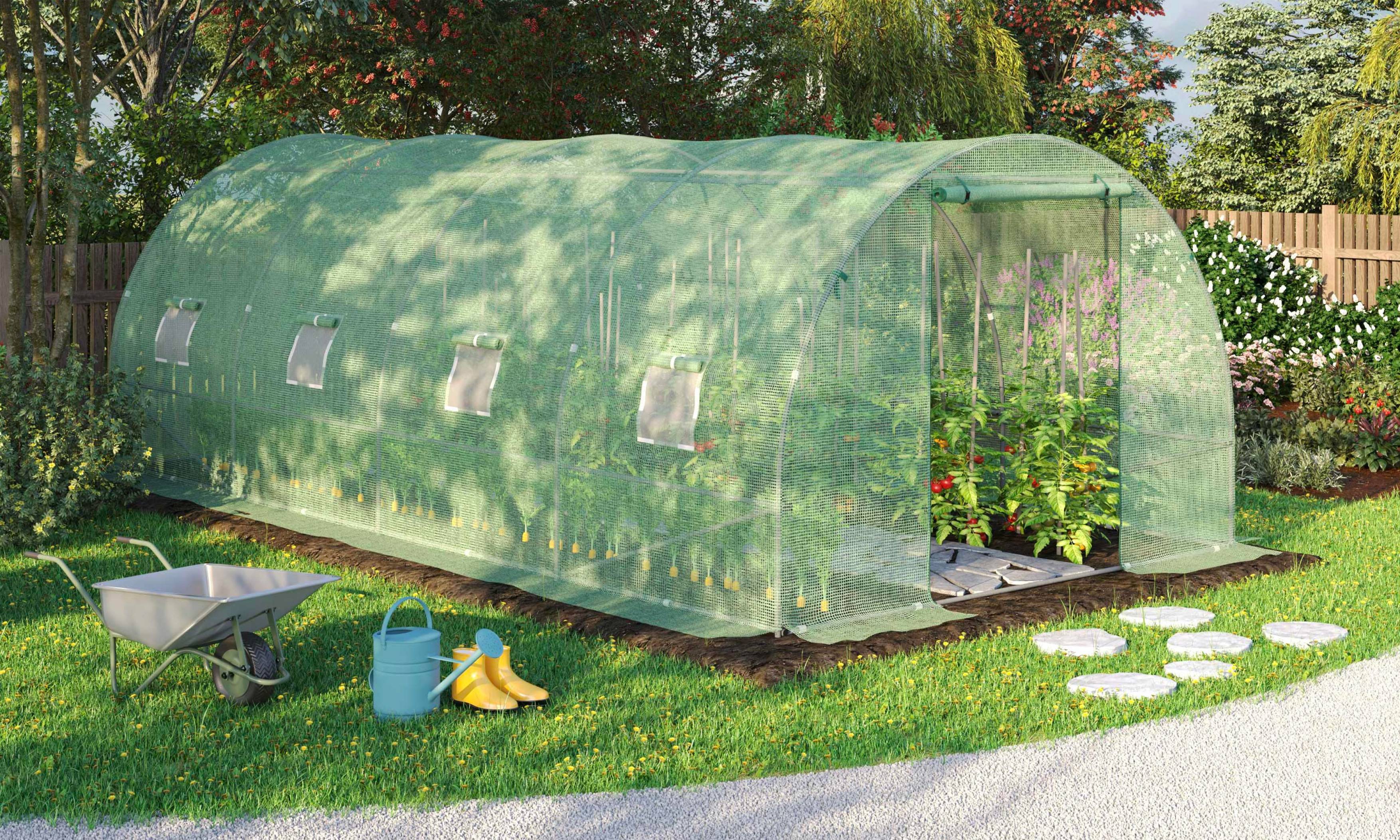 Terre Jardin - Serre tunnel de jardin - 18 M² en polyéthylène Renforcée - TERRE JARDIN - Image 4