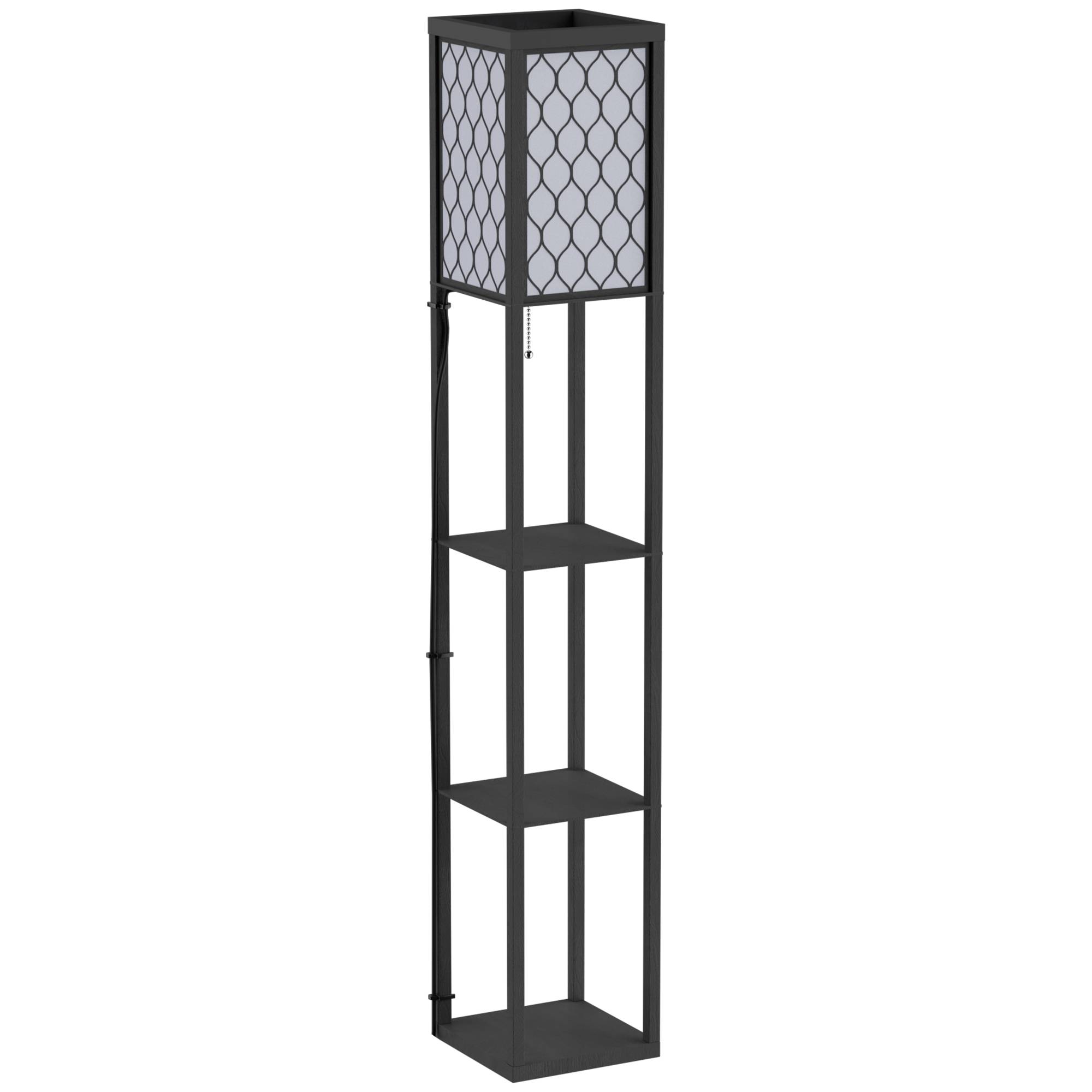 Lampadaire pour salon avec étagère, lampe sur pied avec douille E27 pour salon/chambre, ampoule non incluse. - Image 2