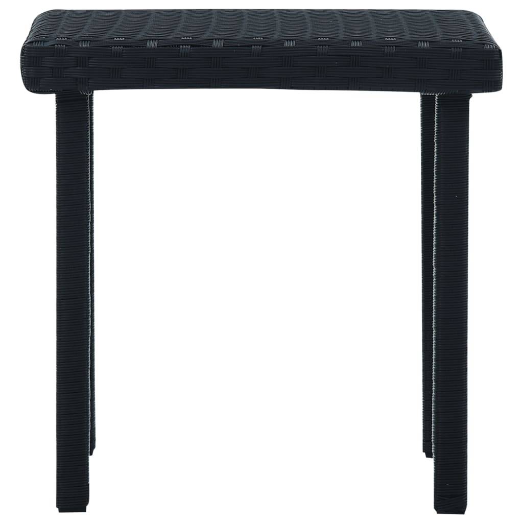 Maison Chic - Table d'extérieur - Table à thé de jardin - Table de jardin Noir 40x40x40 cm Résine tressée - Image 1