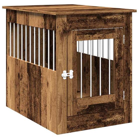 Meuble de cage chiens - Cage meuble pour chien vieux bois 55x80x68 cm bois d'ingénierie MP561 - Imagen 1