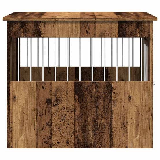 Meuble de cage chiens - Cage meuble pour chien vieux bois 55x80x68 cm bois d'ingénierie MP561 - Imagen 6