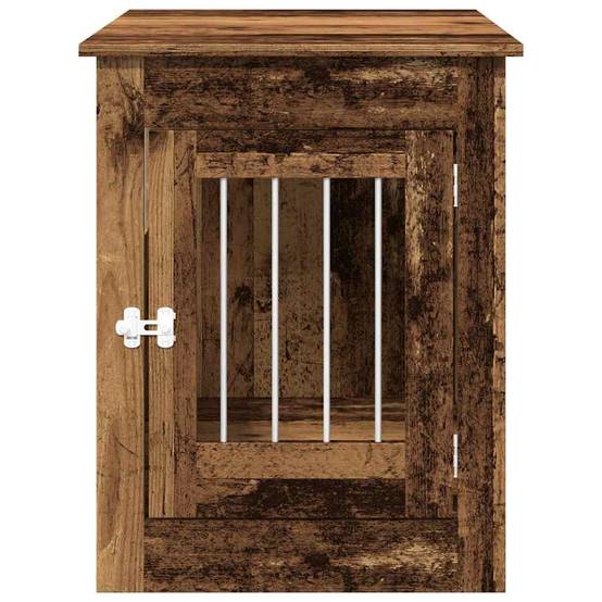 Meuble de cage chiens - Cage meuble pour chien vieux bois 55x80x68 cm bois d'ingénierie MP561 - Imagen 4