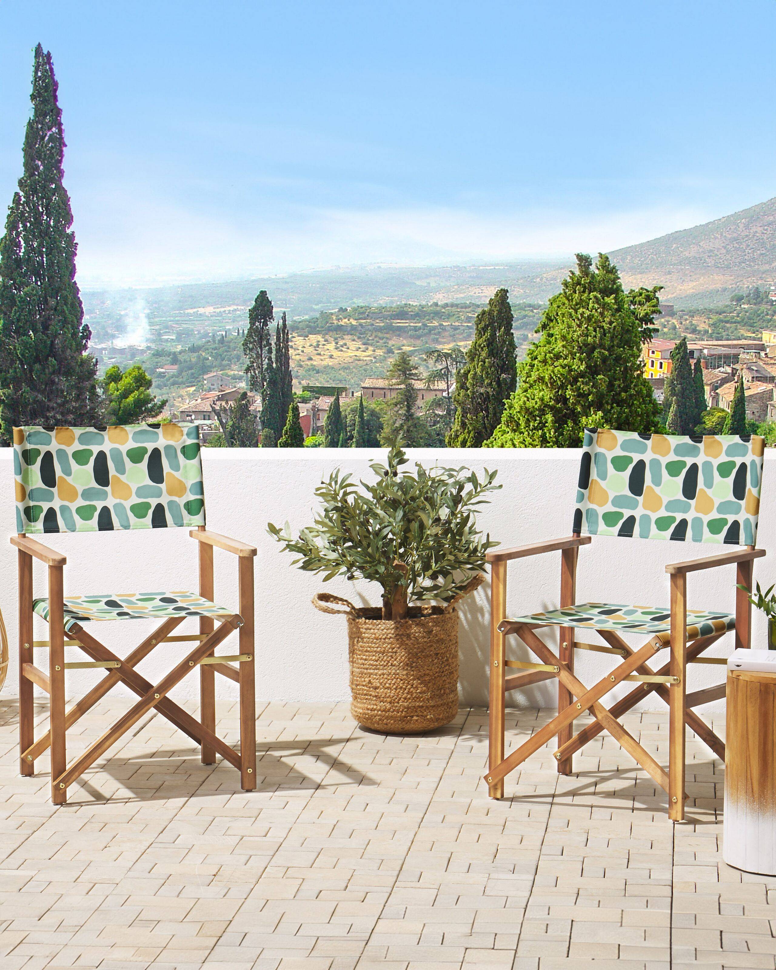 Beliani - Chaise de jardin Tissu Multicolore CINE - Beliani - Imagen 1
