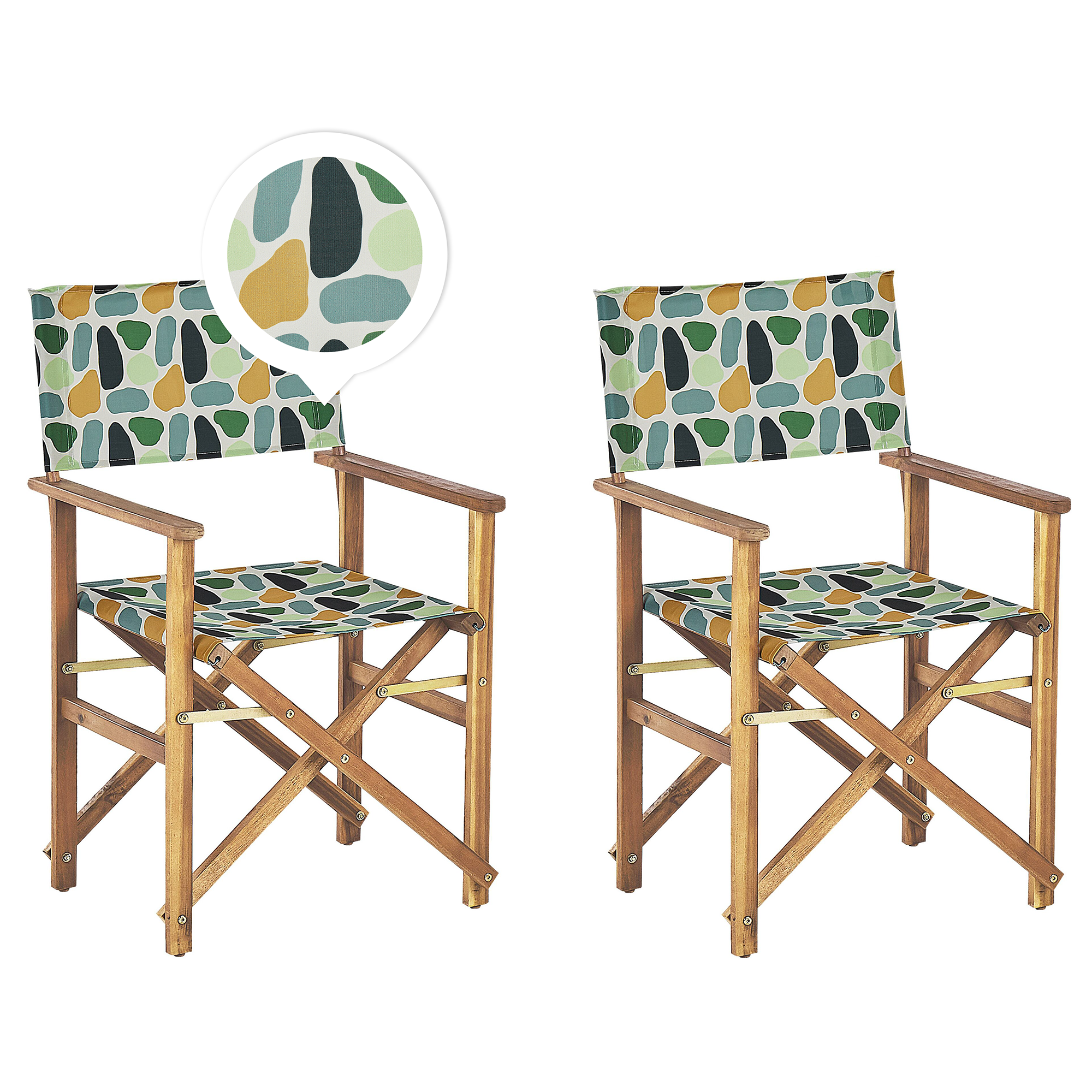 Beliani - Chaise de jardin Tissu Multicolore CINE - Beliani - Imagen 2
