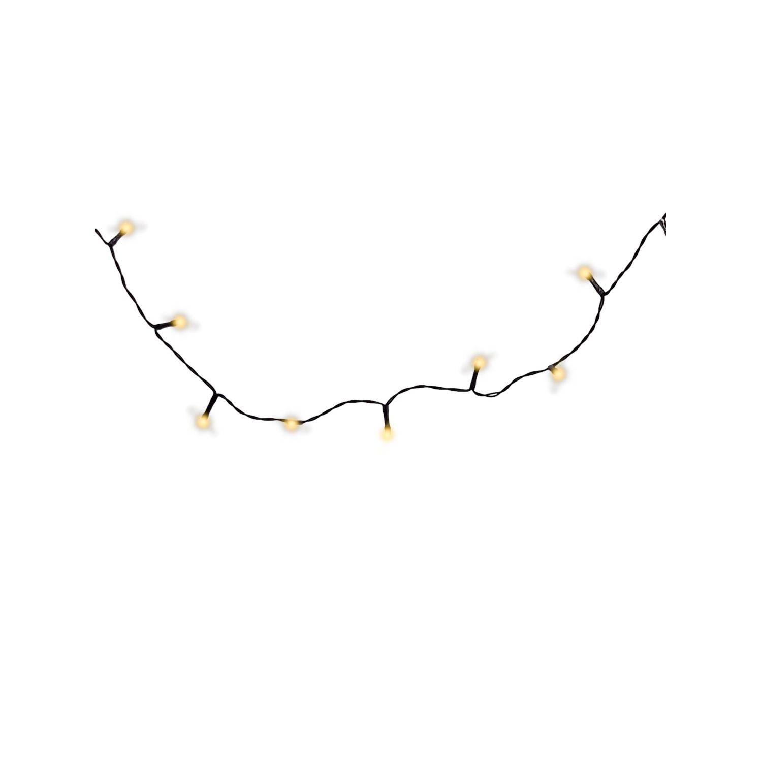 Sans Marque - Lot 2x Guirlande extérieure de Noël à piles LED - L. 700 cm - Blanc chaud - Toilinux