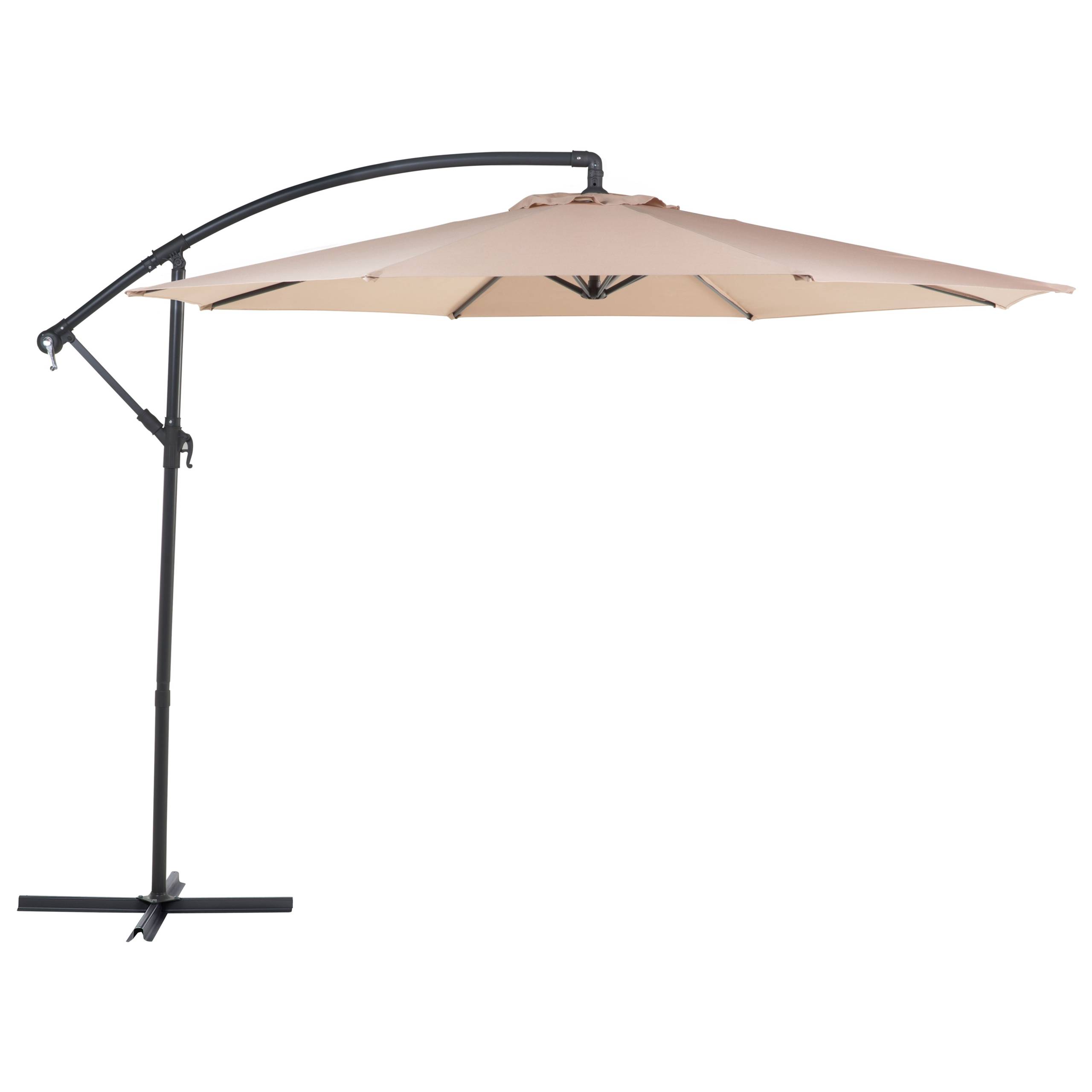 Beliani - Parasol déporté Tissu Beige RAVENNA - Beliani - Imagen 2