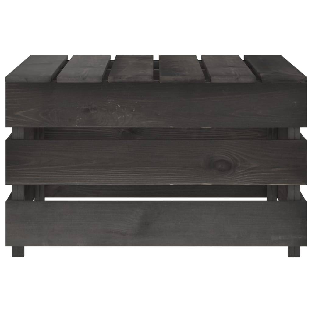 Helloshop26 - Salon de jardin meuble d'extérieur ensemble de mobilier 3 pièces bois de pin imprégné de gris - Imagen 9
