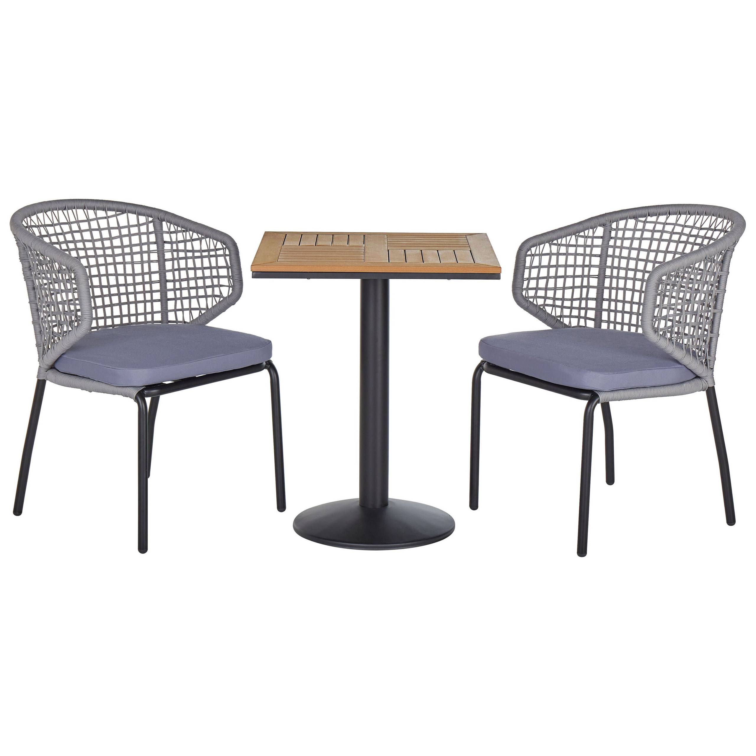 Beliani - Set de bistrot, 2 Personnes Acier Gris PALMI - Beliani - Imagen 2