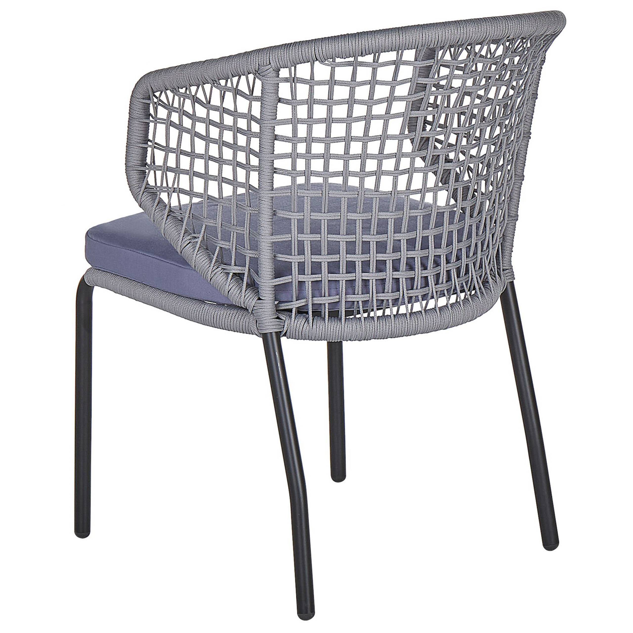 Beliani - Set de bistrot, 2 Personnes Acier Gris PALMI - Beliani - Imagen 7