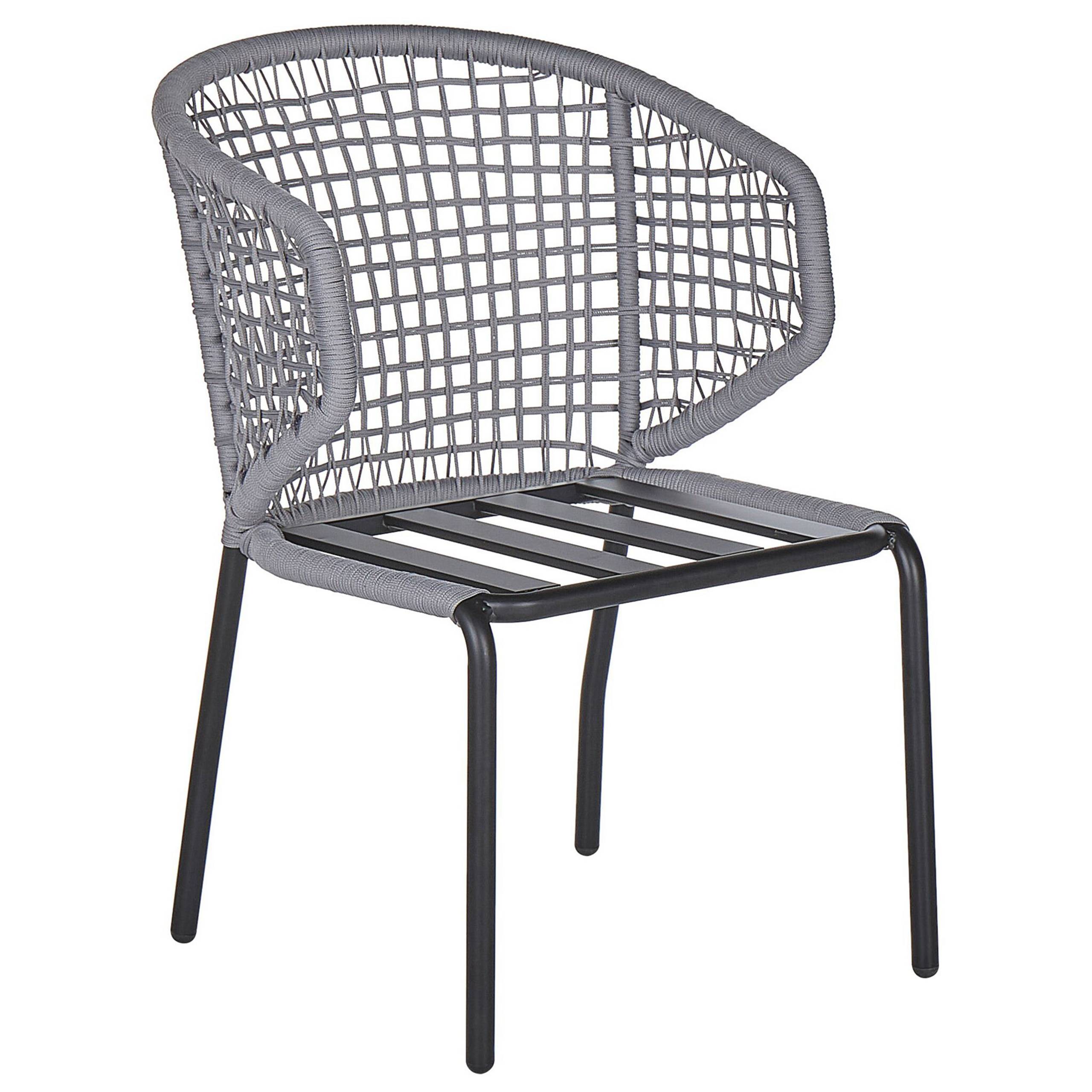 Beliani - Set de bistrot, 2 Personnes Acier Gris PALMI - Beliani - Imagen 5