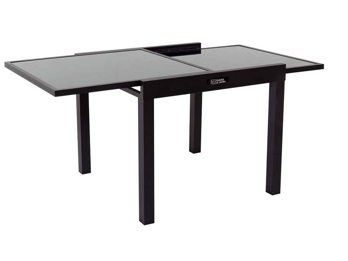 Habitat Et Jardin - Table Extensible Et Chaises De Jardin En Aluminium "porto 8" - Phoenix - Noir/gris Foncé - 1 Table 90/180 + 8 Fauteuils -habitat Et Jardin - Imagen 3
