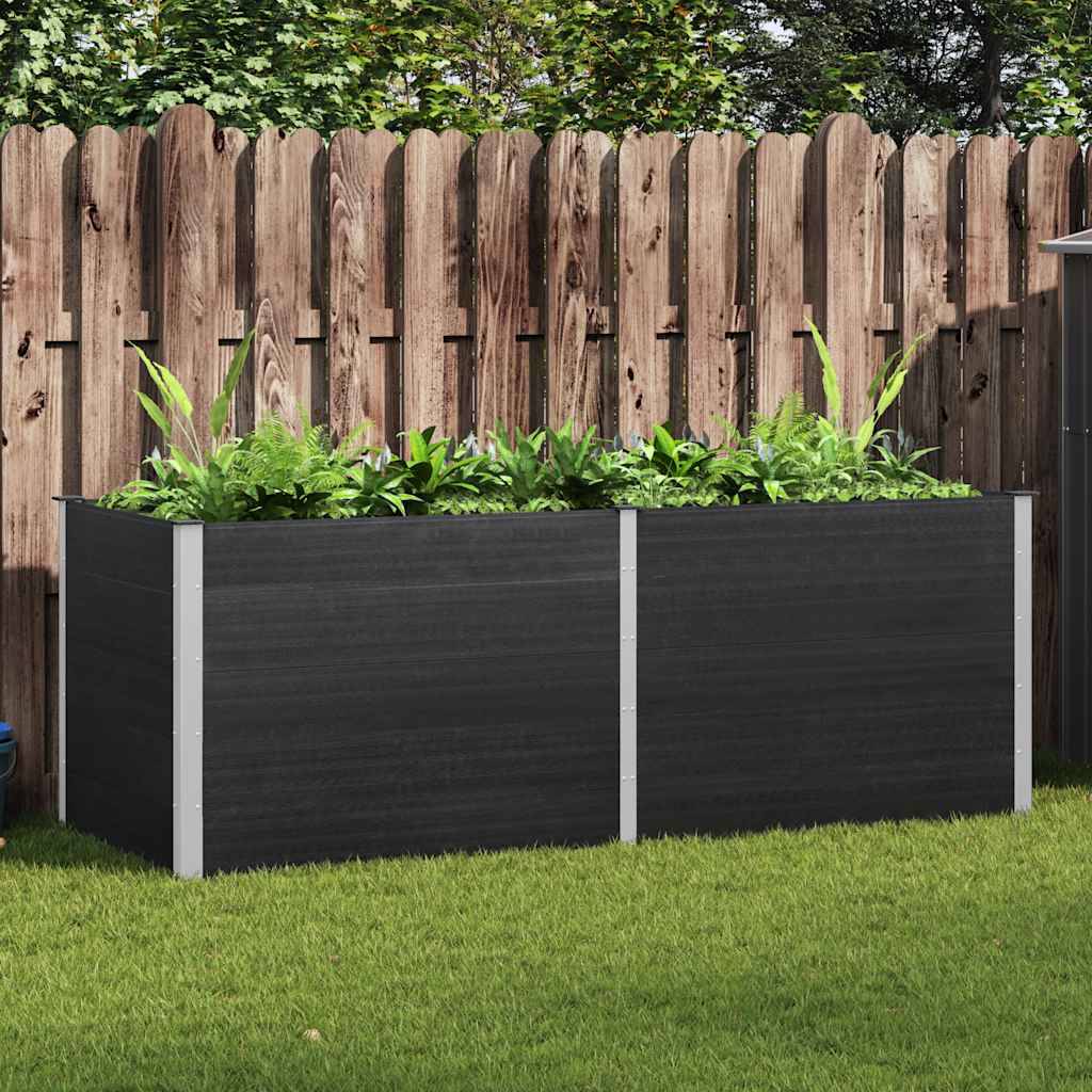 Très haut potager surélevé WPC et acier Gris 250x100x91 cm – ComfortXL Outdoor Living - Image 1
