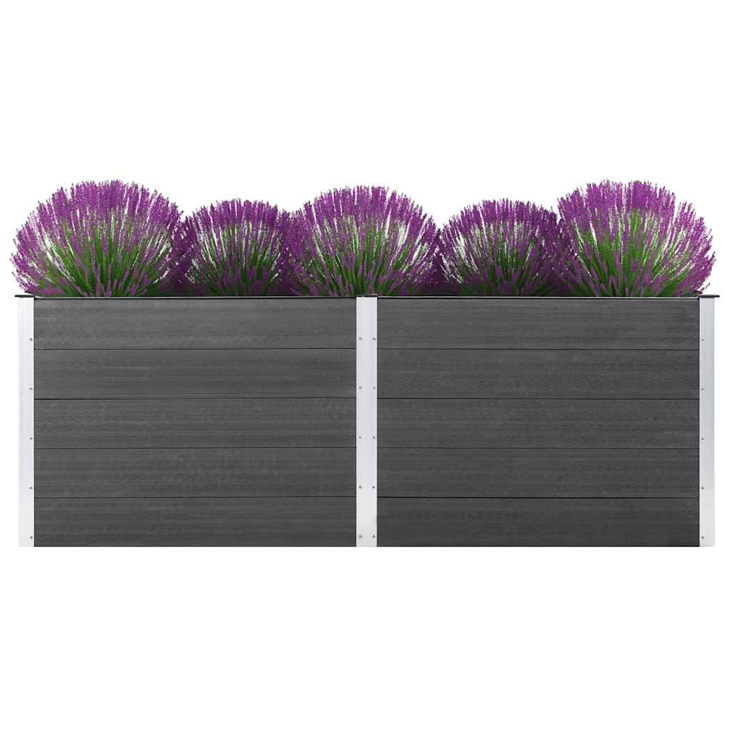 Très haut potager surélevé WPC et acier Gris 250x100x91 cm – ComfortXL Outdoor Living - Image 2