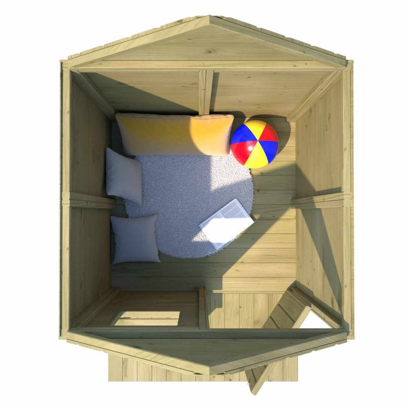 Soulet - Cabane en bois traité avec terrasse et banc HEIDI - Imagen 8