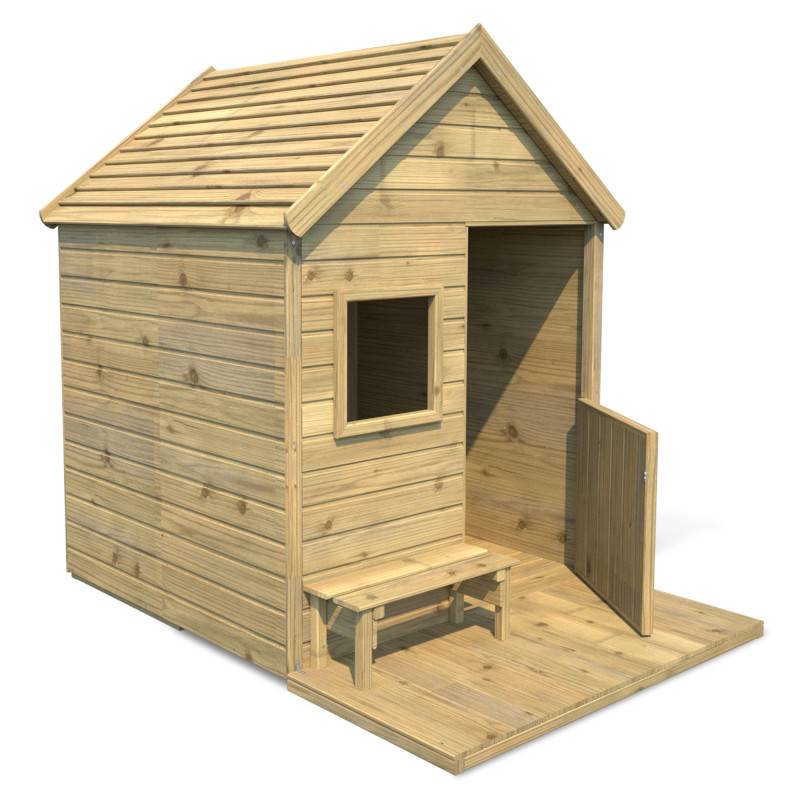 Soulet - Cabane en bois traité avec terrasse et banc HEIDI - Imagen 1