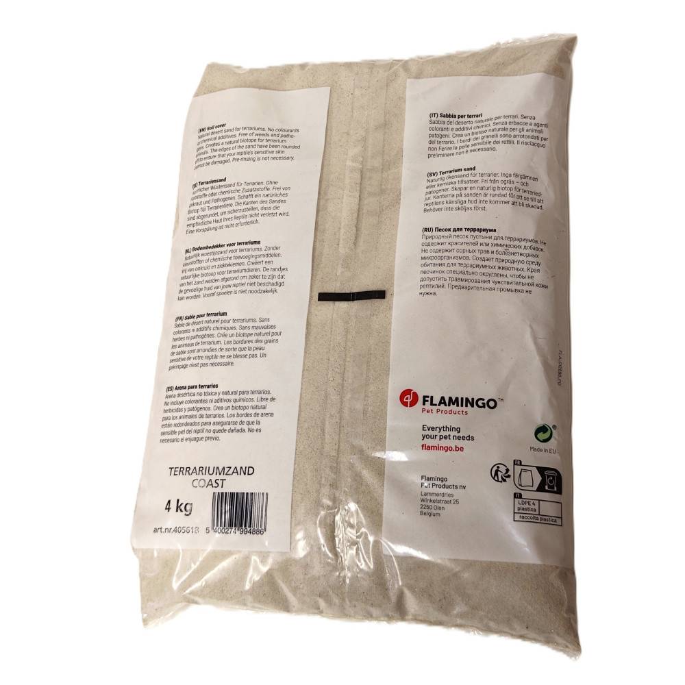 Flamingo - Sable pour terrarium Coast Blanc 0,2-0,6 mm sac 4 kg - Image 3
