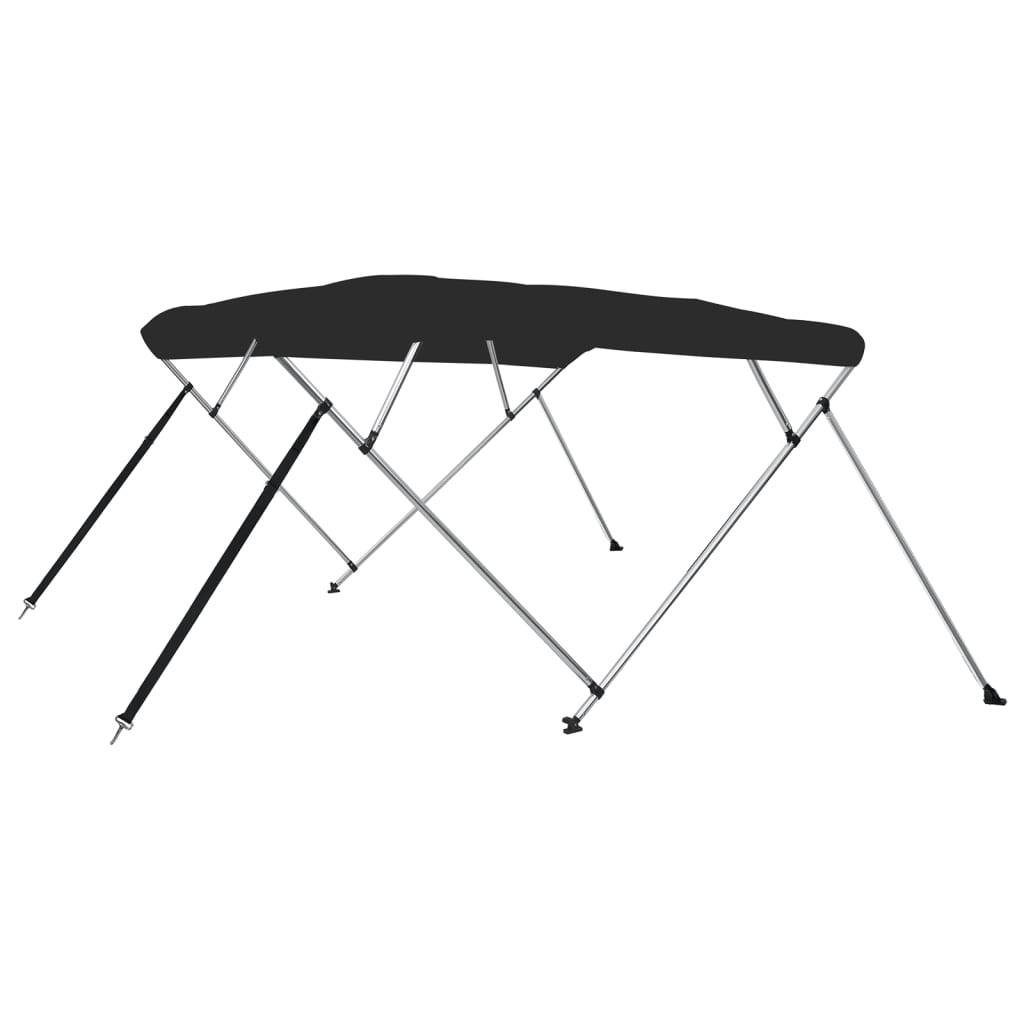 Store banne | Auvent bimini à 4 arceaux noir 243x244x137 cm Maison Chic - Image 1
