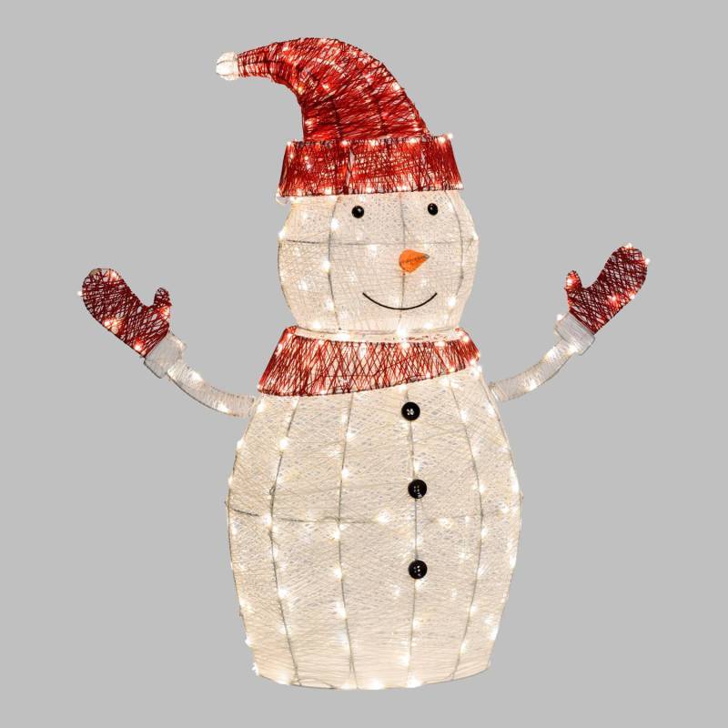Lotti - Bonhomme de neige 3D H100cm 275 Dual LED couleur au choix blanc chaud ou blanc froid Lotti - Imagen 1