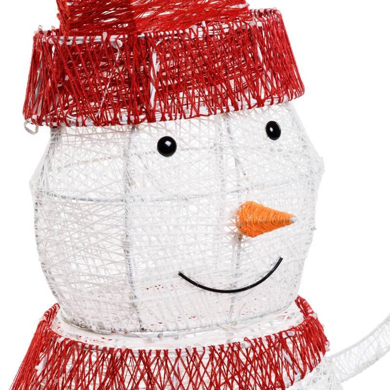 Lotti - Bonhomme de neige 3D H100cm 275 Dual LED couleur au choix blanc chaud ou blanc froid Lotti - Imagen 8