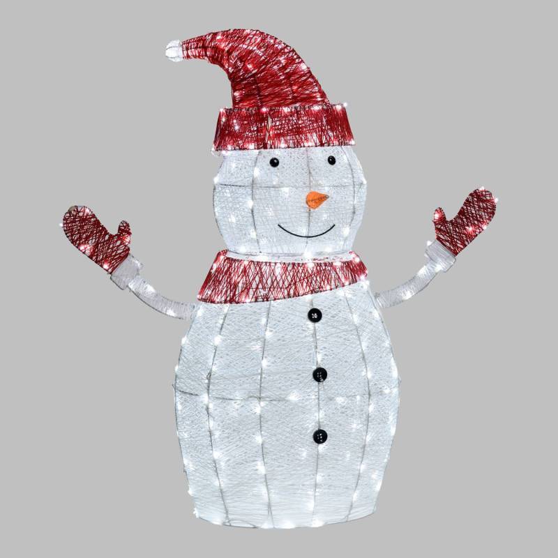 Lotti - Bonhomme de neige 3D H100cm 275 Dual LED couleur au choix blanc chaud ou blanc froid Lotti - Imagen 7