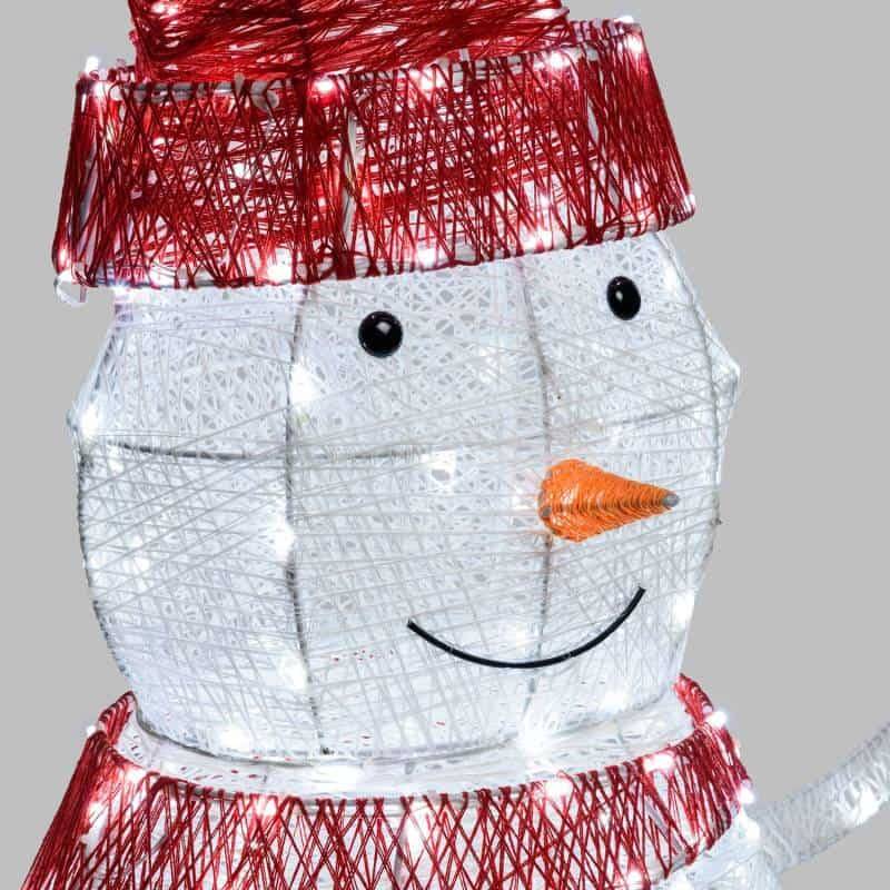 Lotti - Bonhomme de neige 3D H100cm 275 Dual LED couleur au choix blanc chaud ou blanc froid Lotti - Imagen 4