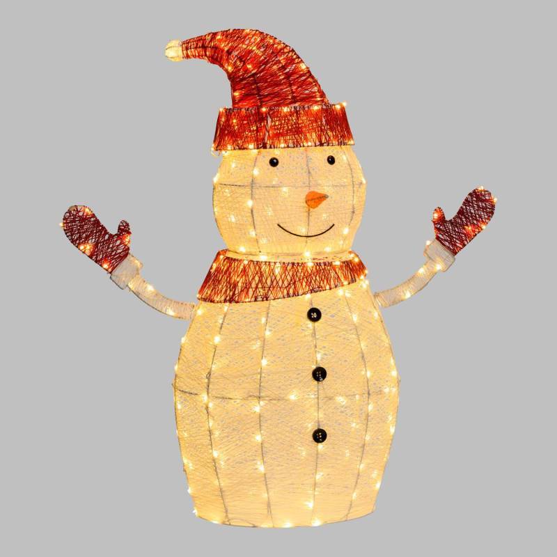 Lotti - Bonhomme de neige 3D H100cm 275 Dual LED couleur au choix blanc chaud ou blanc froid Lotti - Imagen 3