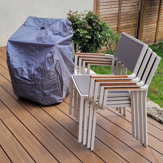 Housse pour 4 chaises de jardin empilées - TECK'Attitude - Image 3