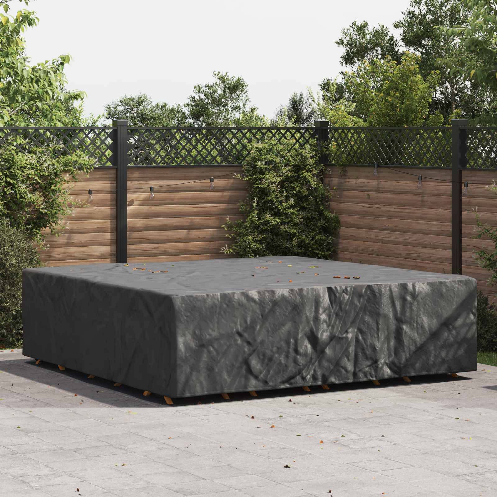 Housse pour meubles tissu 210D noir 260 x 260 x 70 cm - PANGIVO - Image 1