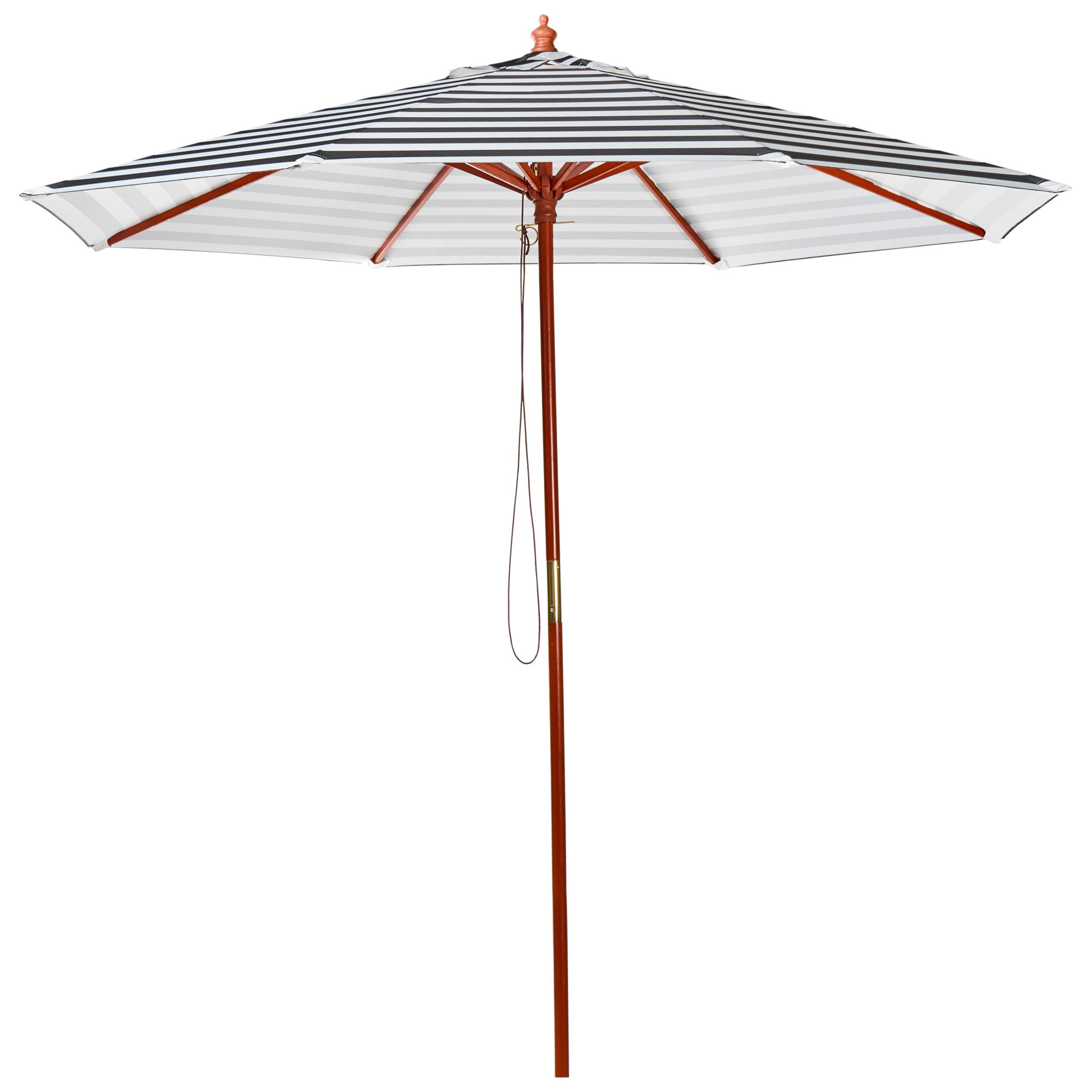 Beliani - Parasol droit Tissu Noir/blanc FERENTILLO - Beliani - Imagen 2